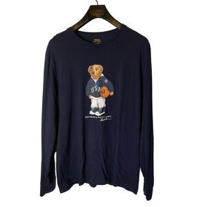 POLO Ralph Lauren Teddy Bear USA Basketball long sleeve men's size large